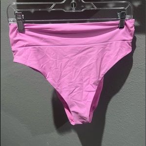 Pink aerie high wasted bathingsuit bottoms